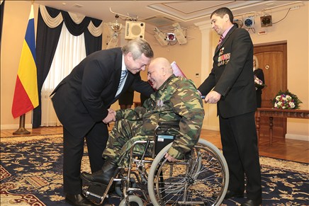 Губернатор поблагодарил донских воинов-интернационалистов за верность присяге и воинскому долгу 14 февраля 2014 году